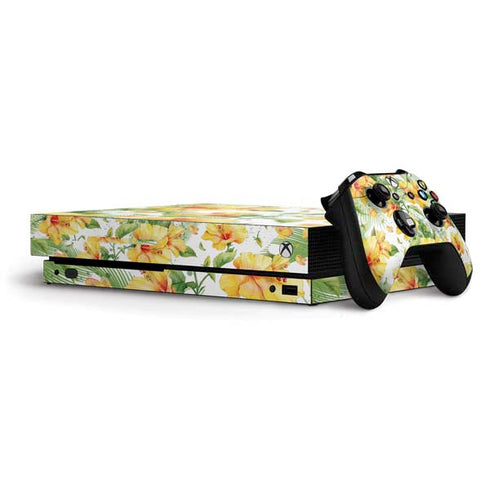 Yellow Hibiscus Xbox One X Bundle Skin