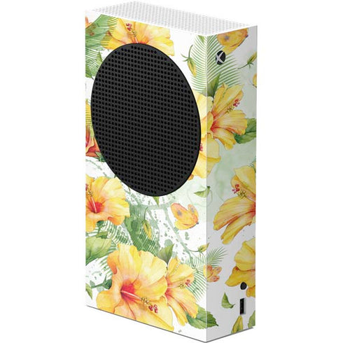 Yellow Hibiscus Xbox Series S Console Skin