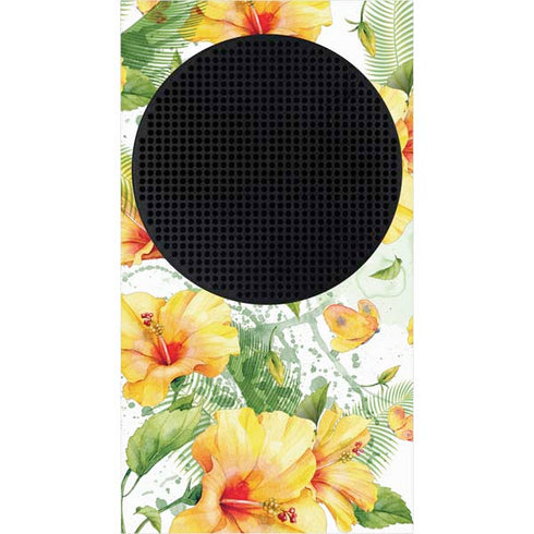 Yellow Hibiscus Xbox Series S Console Skin