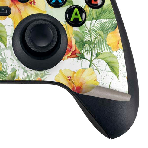 Yellow Hibiscus Xbox Series X Controller Skin