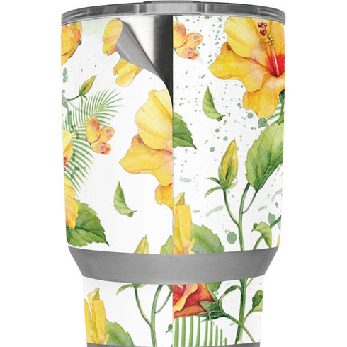 Yellow Hibiscus Yeti 20oz Tumbler Skin