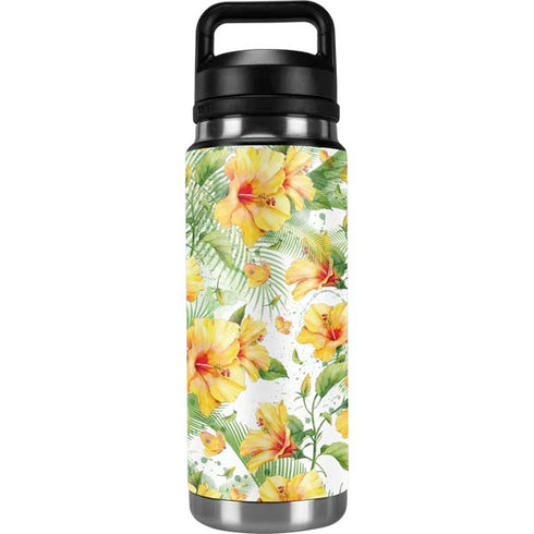 Yellow Hibiscus YETI Rambler 26oz Bottle Skin