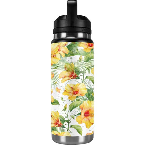 Yellow Hibiscus YETI Rambler 26oz Bottle Skin