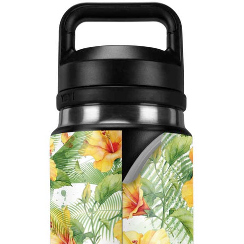 Yellow Hibiscus YETI Rambler 26oz Bottle Skin