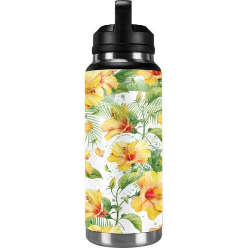 Yellow Hibiscus YETI Rambler 36oz Bottle Skin