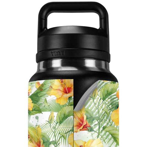 Yellow Hibiscus YETI Rambler 36oz Bottle Skin