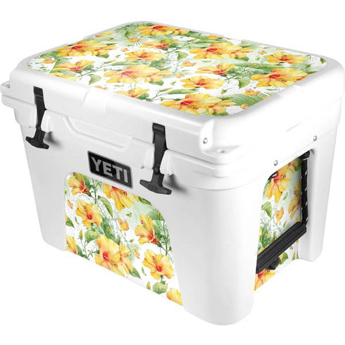 Yellow Hibiscus YETI Tundra 35 Hard Cooler Skin