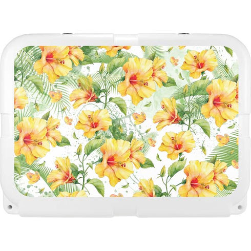 Yellow Hibiscus YETI Tundra 35 Hard Cooler Skin
