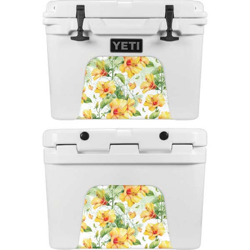 Yellow Hibiscus YETI Tundra 35 Hard Cooler Skin