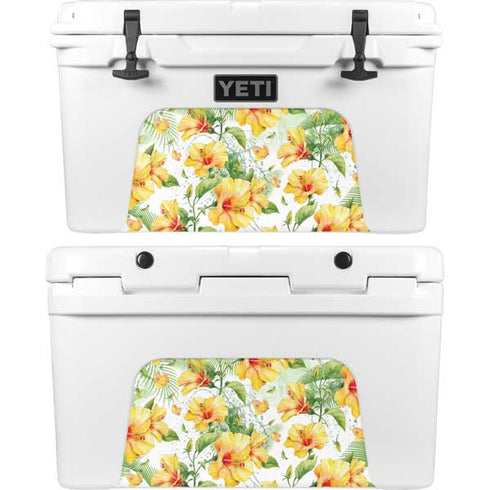 Yellow Hibiscus YETI Tundra 45 Hard Cooler Skin