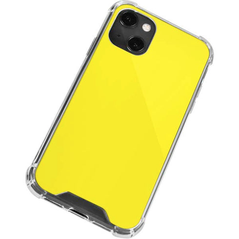 Yellow Solid iPhone 13 Mini Clear Case