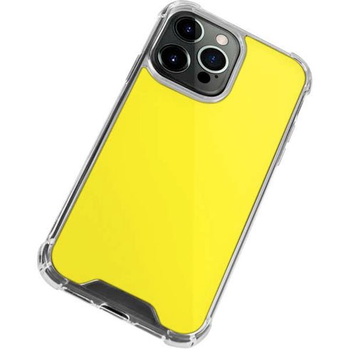 Yellow Solid iPhone 13 Pro Clear Case