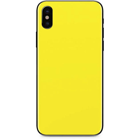 Yellow Solid iPhone XS Skin