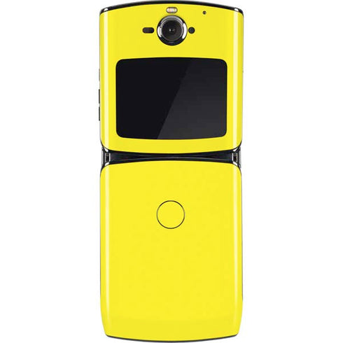 Yellow Solid Motorola RAZR Skin