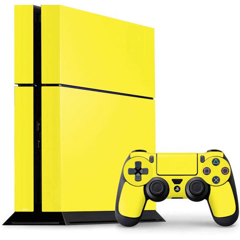 Yellow Solid PS4 Console and Controller Bundle Skin