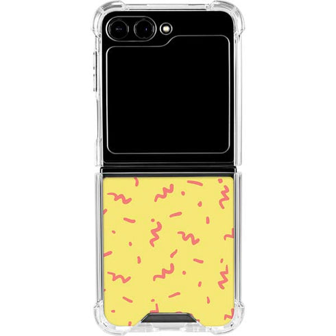 Yellow Spring Galaxy Z Flip5 5G Clear Case