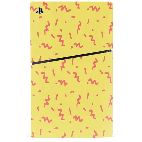 Yellow Spring PS5 Slim Disk Console Skin
