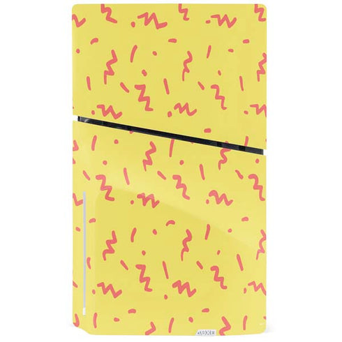 Yellow Spring PS5 Slim Disk Console Skin