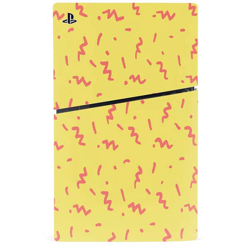 Yellow Spring PS5 Slim Digital Edition Console Skin