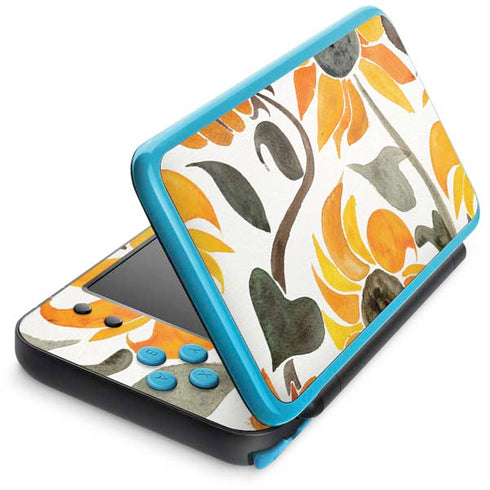 Cat Coq Yellow Sunflower Nintendo 2DS XL (2017) Skin