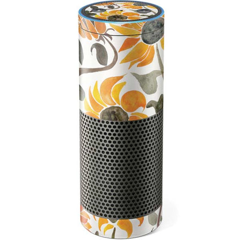 Cat Coq Yellow Sunflower Amazon Echo Skin