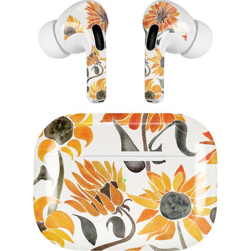 Cat Coq Yellow Sunflower Apple AirPods Pro Skin