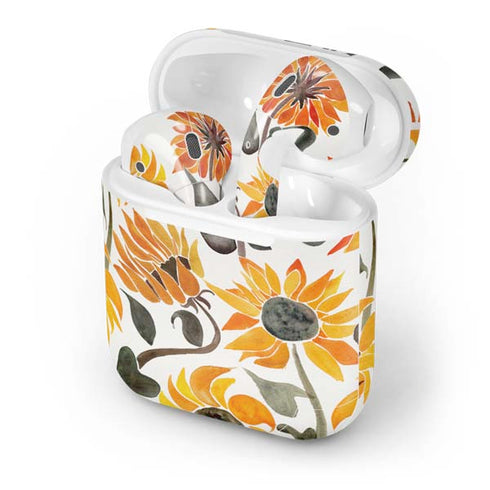 Cat Coq Yellow Sunflower Apple AirPods Skin