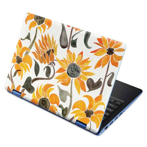 Cat Coq Yellow Sunflower Aspire R11 11.6in Skin