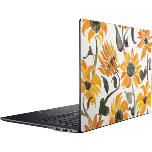 Cat Coq Yellow Sunflower Ativ Book 9 (15.6in 2014) Skin