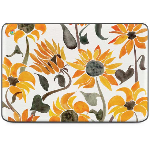 Yellow Sunflower by Cat Coq HP Chromebook Skin