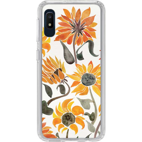 Cat Coq Yellow Sunflower Galaxy A10e Clear Case