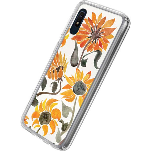 Cat Coq Yellow Sunflower Galaxy A10e Clear Case