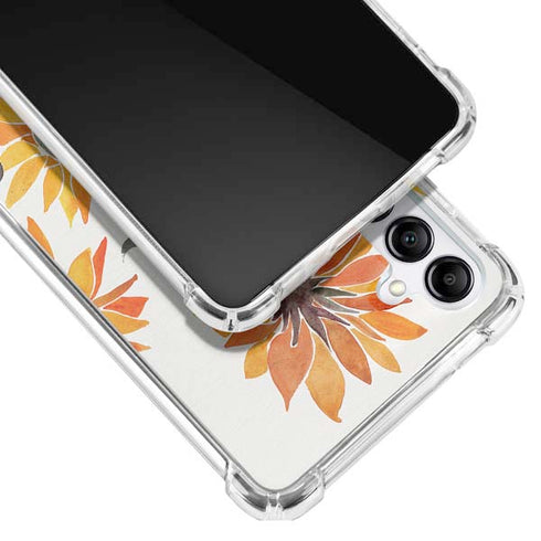 Cat Coq Yellow Sunflower Galaxy A14 5G Clear Case