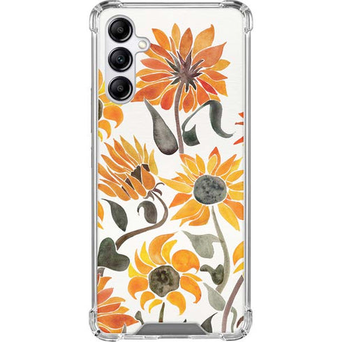 Yellow Sunflower by Cat Coq Galaxy A15 5G Clear Case