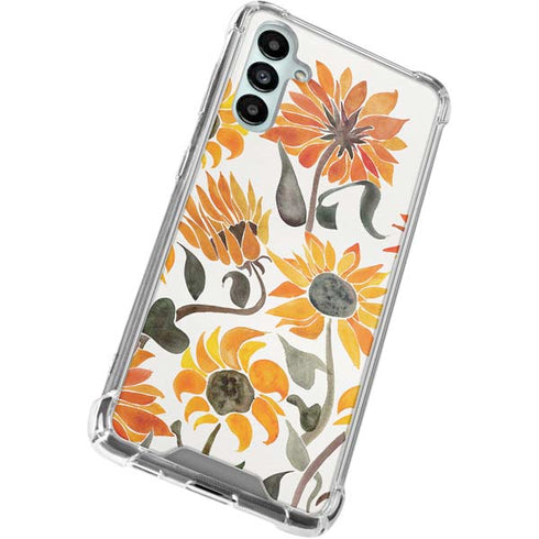 Yellow Sunflower by Cat Coq Galaxy A15 5G Clear Case