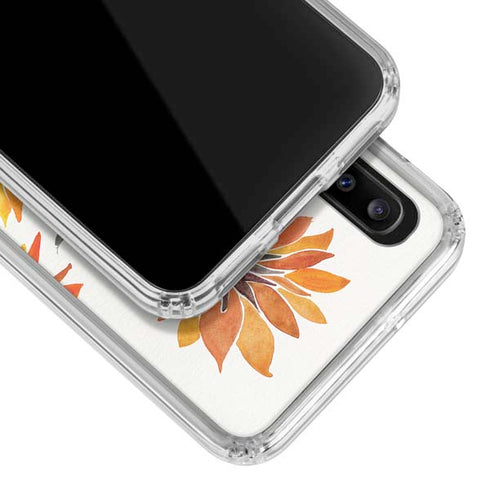Cat Coq Yellow Sunflower Galaxy A30 Clear Case