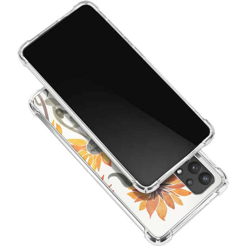 Cat Coq Yellow Sunflower Galaxy A32 5G Clear Case
