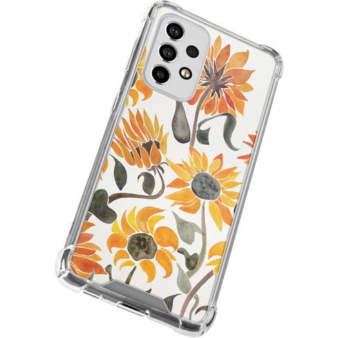 Cat Coq Yellow Sunflower Galaxy A33 5G Clear Case