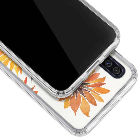 Cat Coq Yellow Sunflower Galaxy A50 Clear Case