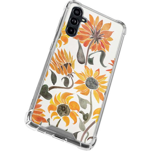 Yellow Sunflower by Cat Coq Galaxy A54 5G Clear Case