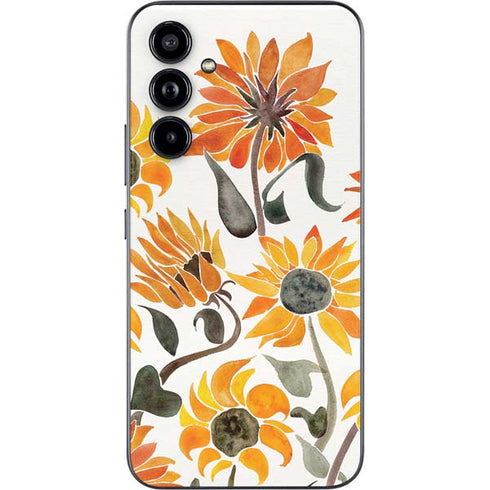 Cat Coq Yellow Sunflower Galaxy A54 5G Skin