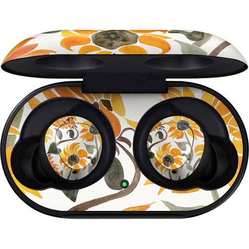 Cat Coq Yellow Sunflower Galaxy Buds Skin