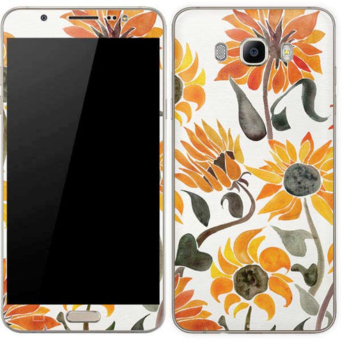 Cat Coq Yellow Sunflower Galaxy J7 Skin