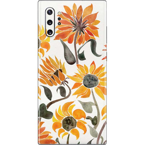 Cat Coq Yellow Sunflower Galaxy Note 10 Plus Skin