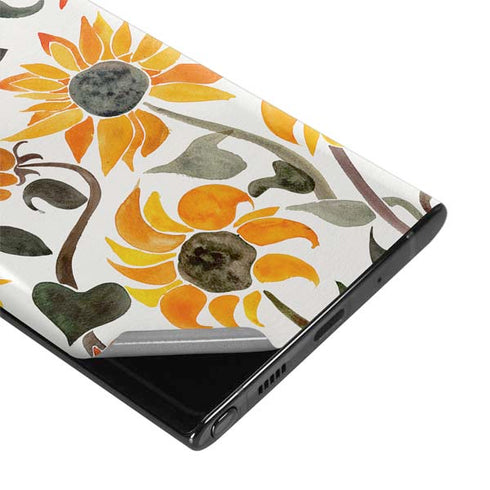 Cat Coq Yellow Sunflower Galaxy Note 10 Plus Skin