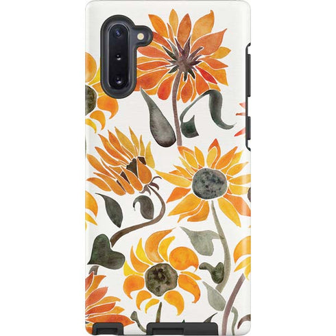 Cat Coq Yellow Sunflower Galaxy Note 10 Pro Case