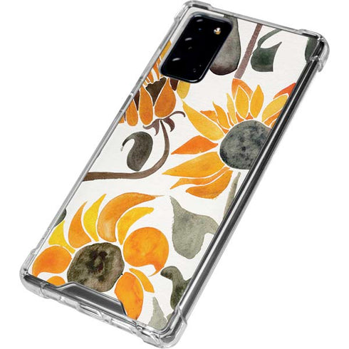Cat Coq Yellow Sunflower Galaxy Note20 5G Clear Case