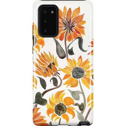 Cat Coq Yellow Sunflower Galaxy Note20 5G Pro Case