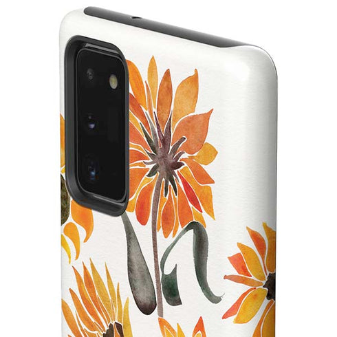 Cat Coq Yellow Sunflower Galaxy Note20 5G Pro Case