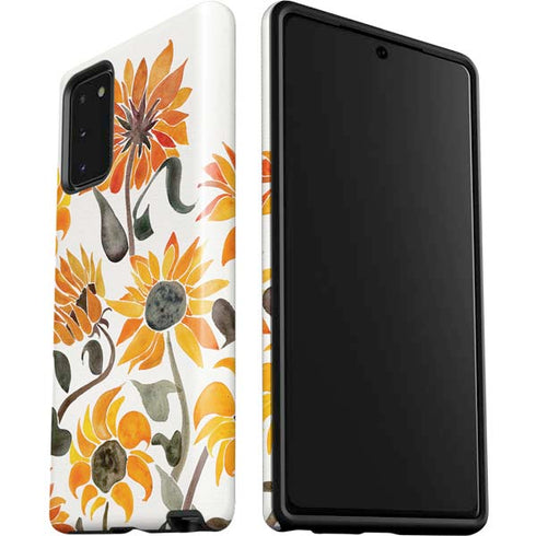 Cat Coq Yellow Sunflower Galaxy Note20 5G Pro Case